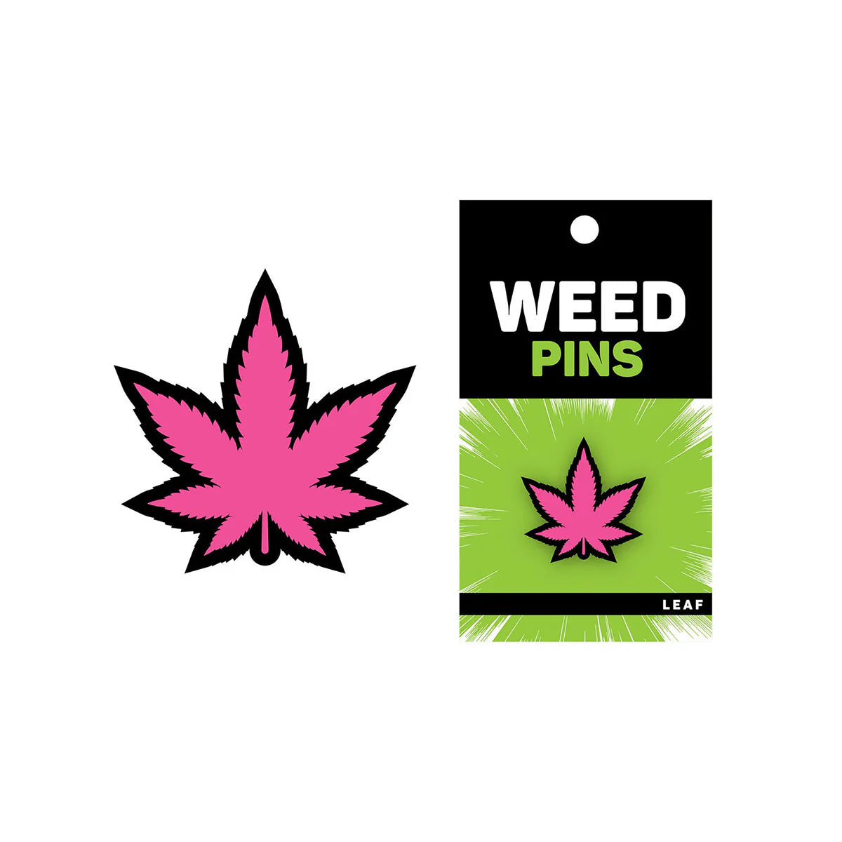 Weed Pin Pink Marijuana Leaf by Wood Rocket LLC