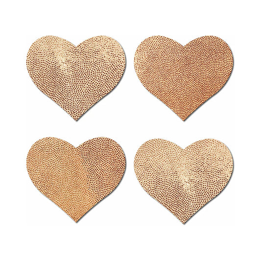 Pastease Petites Liquid Hearts Pasties Rose Gold 2-Pack by Pastease