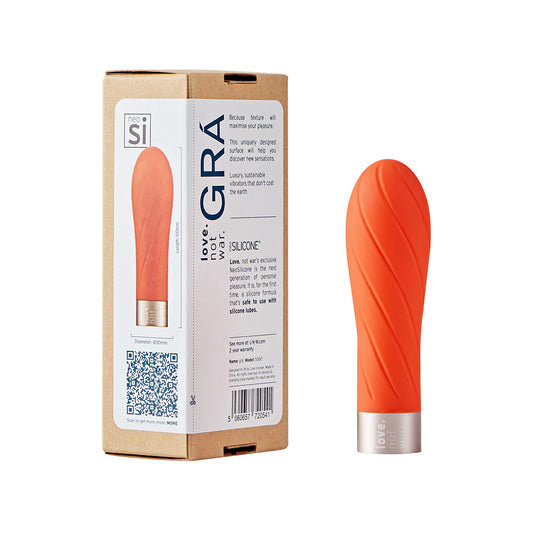 Love Not War Gra Head Orange by Audo Design Ltd