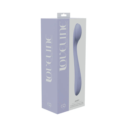 LoveLine Juicy 10 Speed Flexible Vibe Sealed Silicone Rechargeable Submersible Lavender by Shots America LLC