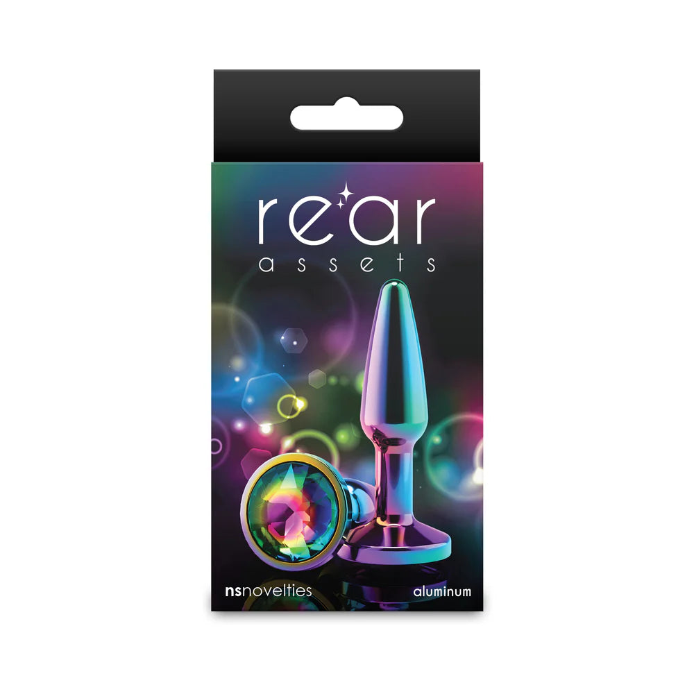 Rear Assets Tapered Plug Multicolor/Rainbow S by New Sensations Novelties Inc.