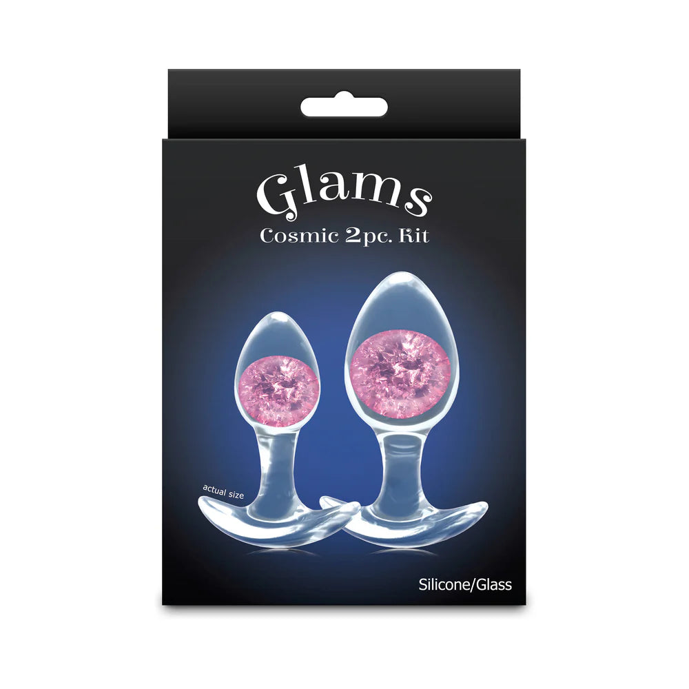 Cosmic Glams 2-Piece Plug Kit Pink by New Sensations Novelties Inc.