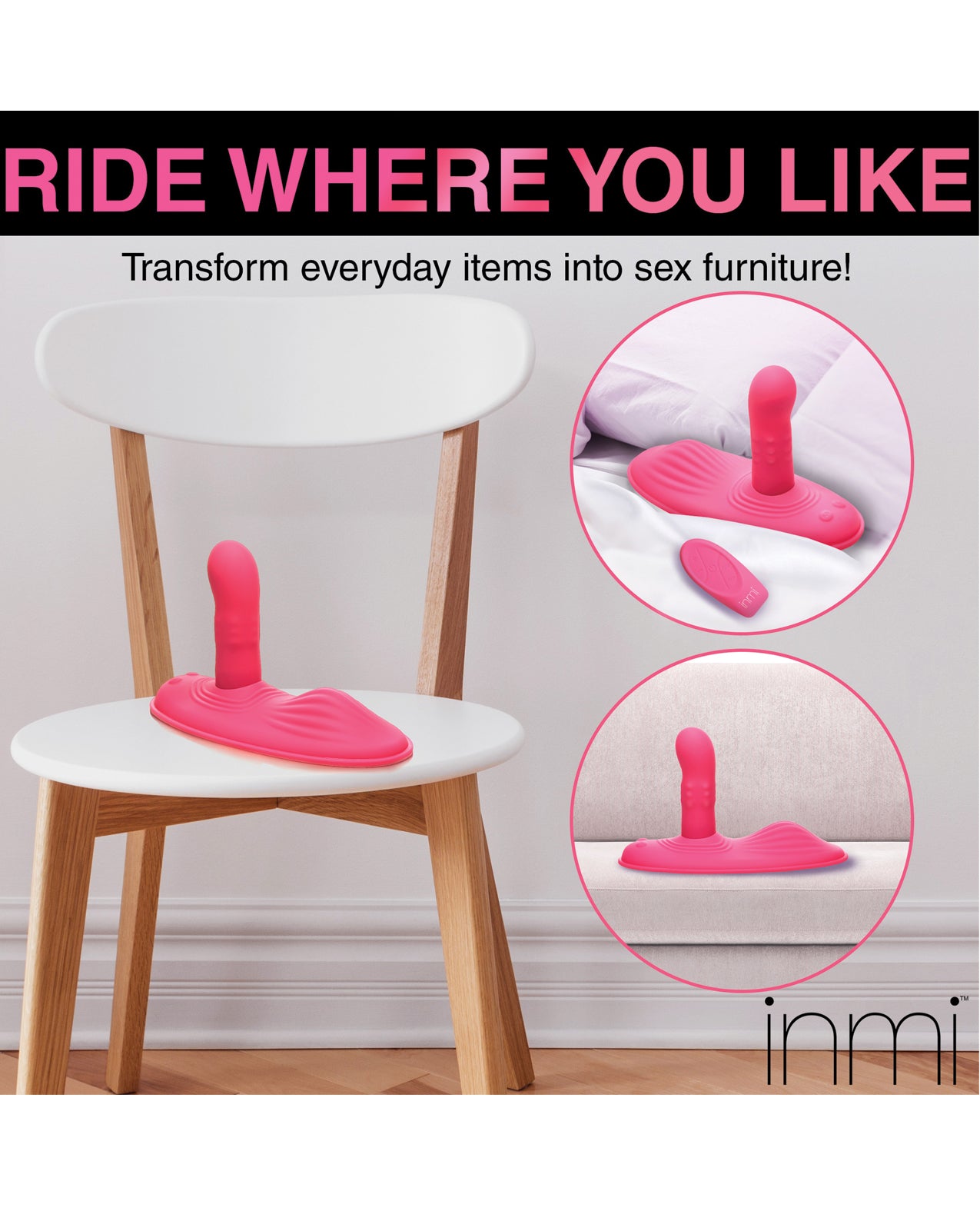 Inmi Spin N' Grind Rotating & Vibrating Silicone Grinder - Pink by Xr llc