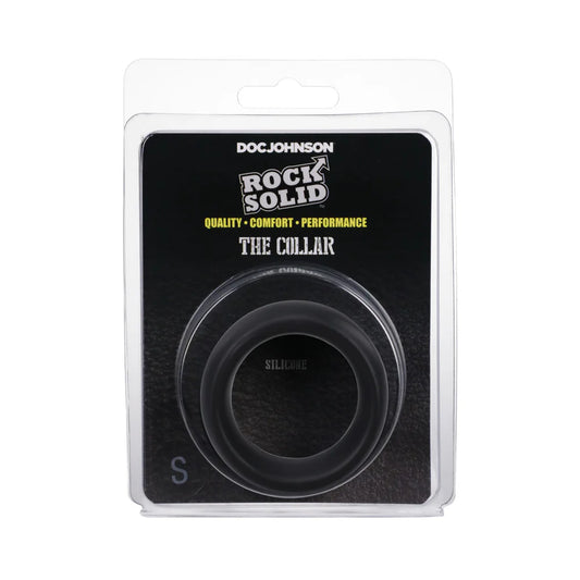 Rock Solid Silicone Black C Ring, Small (1 3/4in) in a Clamshell by Doc Johnson