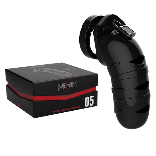 Shots ManCage Model 05 Adjustable 5.5 in. Chastity Cock Cage Black by Shots America LLC