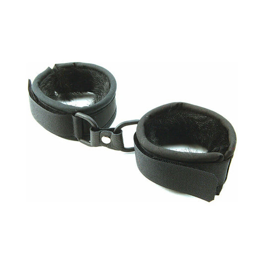 Mink Faux Fur Handcuffs Black by Foxtails