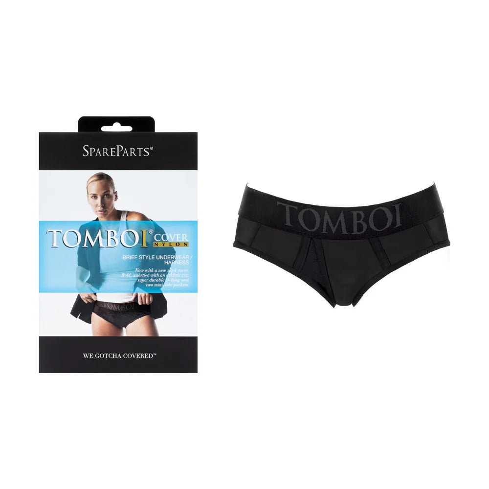 SpareParts Tomboi Cover Brief Style Underwear Harness Nylon Black/Black M by SpareParts Hardware