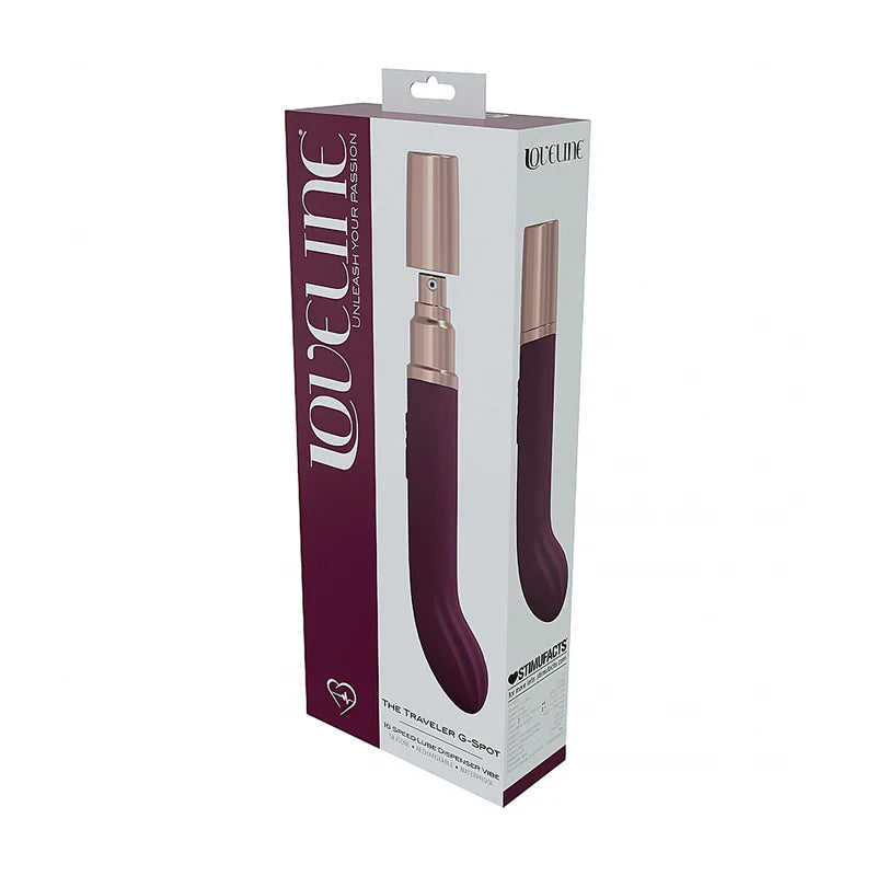 LoveLine Traveler G-Spot Silicone Rechargeable Splashproof Burgundy by Shots America LLC
