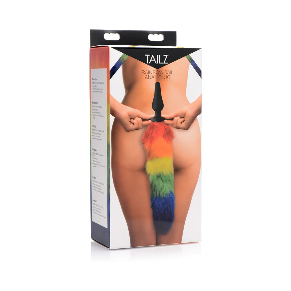 Tailz Rainbow Tail Silicone Butt Plug by XR LLC