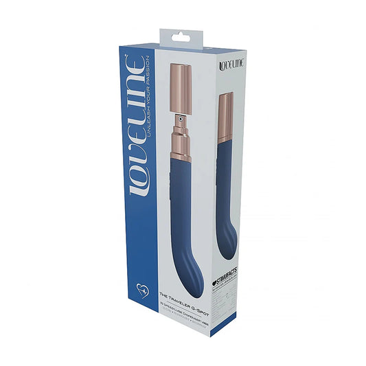 LoveLine Traveler G-Spot Silicone Rechargeable Splashproof Blue/Grey by Shots America LLC