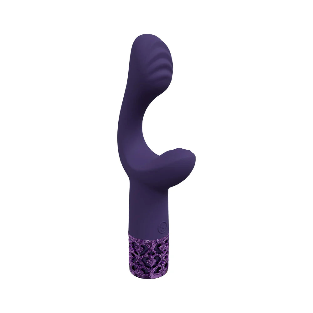 Royal Gems Majestic Silicone Rechargeable Vibrator Purple by Shots America LLC