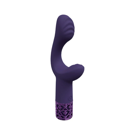 Royal Gems Majestic Silicone Rechargeable Vibrator Purple by Shots America LLC