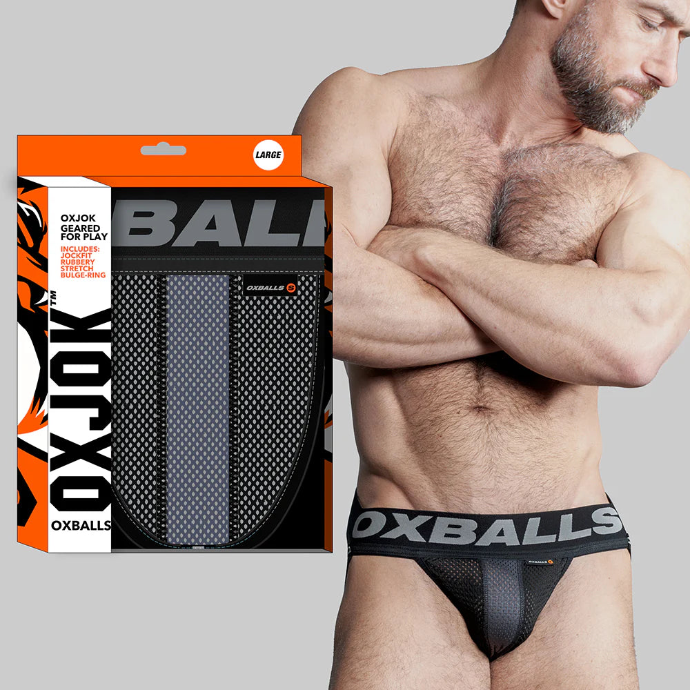 Oxballs Oxjok Airmesh Swagger Slider-Strap Jock Tar Black S by Blue Ox Designs, Oxballs