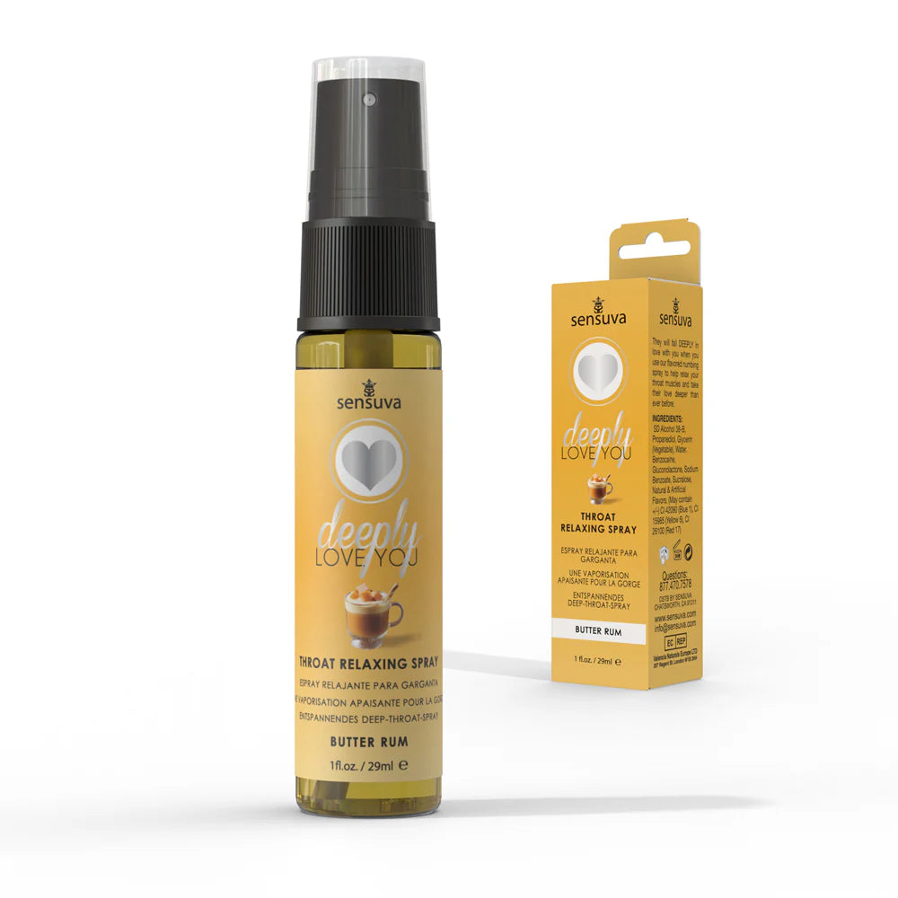 Sensuva Deeply Love You Throat Relaxing Spray Butter Rum 1 oz. by Sensuva