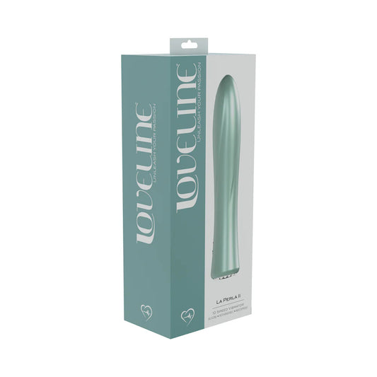 LoveLine La Perla II Rechargeable Silicone Vibrator Green by Shots America LLC