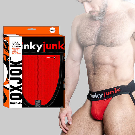 Oxballs Oxjok Hunker Comfy-Pouch Slider-Strap Jock Red Hot S by Blue Ox Designs, Oxballs