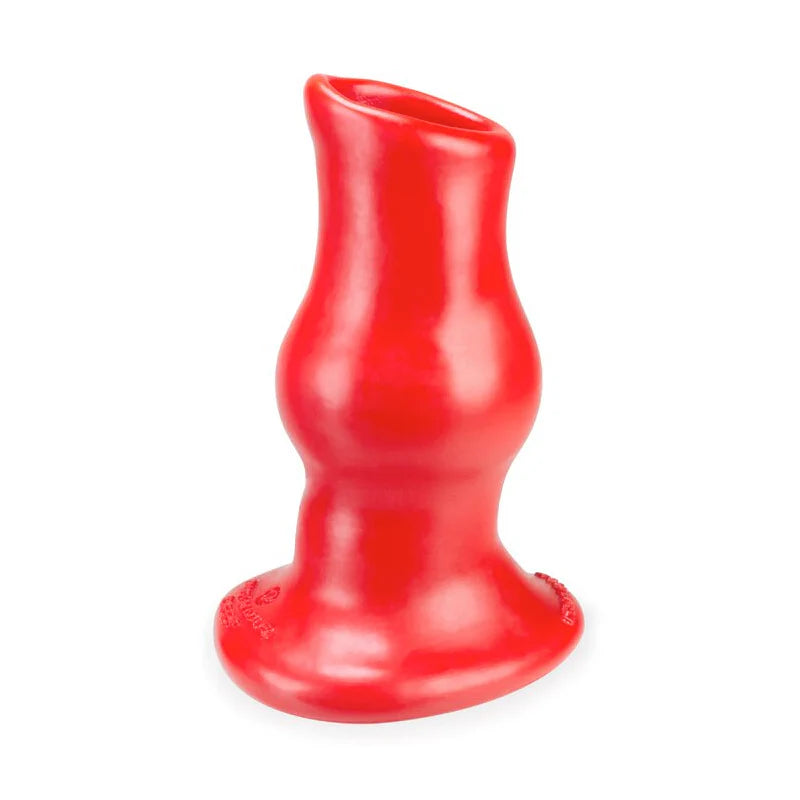 OxBalls Pig Hole Deep-2, Hollow Plug, Medium, Red by Blue Ox Designs, Oxballs