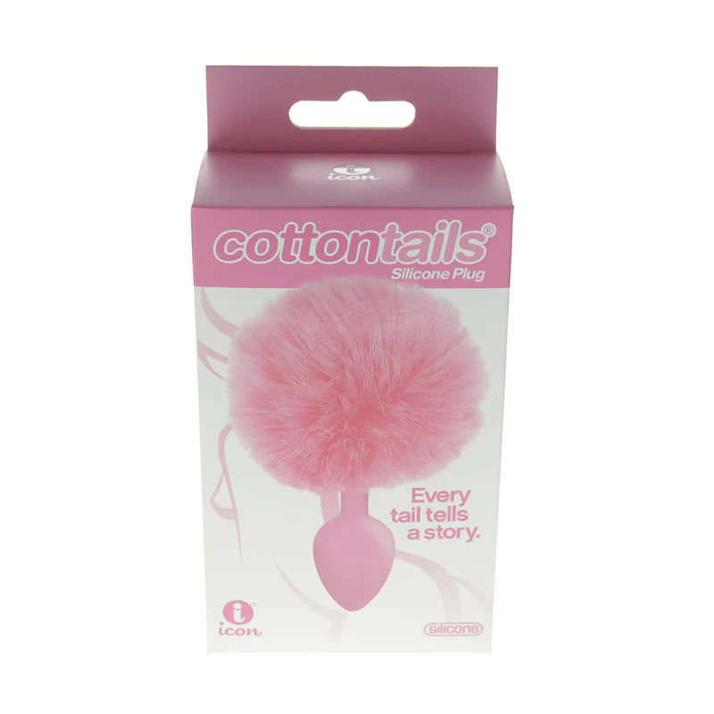 The 9's Cottontails Sioicone Bunny Tail Butt Plug Pink by Icon Brands Inc.