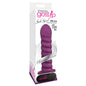 Gossip Soft Swirl Rechargeable Remote-Controlled Textured 7.5 in. Silicone Vibrating Dildo Violet by XR llc DBA Curve