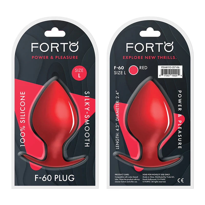 Forto F-60 Spade Silicone Anal Plug Large Red by Vvole