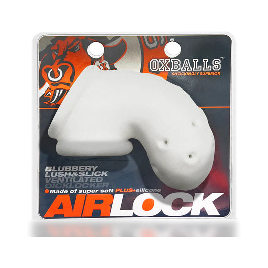OxBalls Airlock Air-Lite Vented Chastity White Ice by Blue Ox Designs, Oxballs