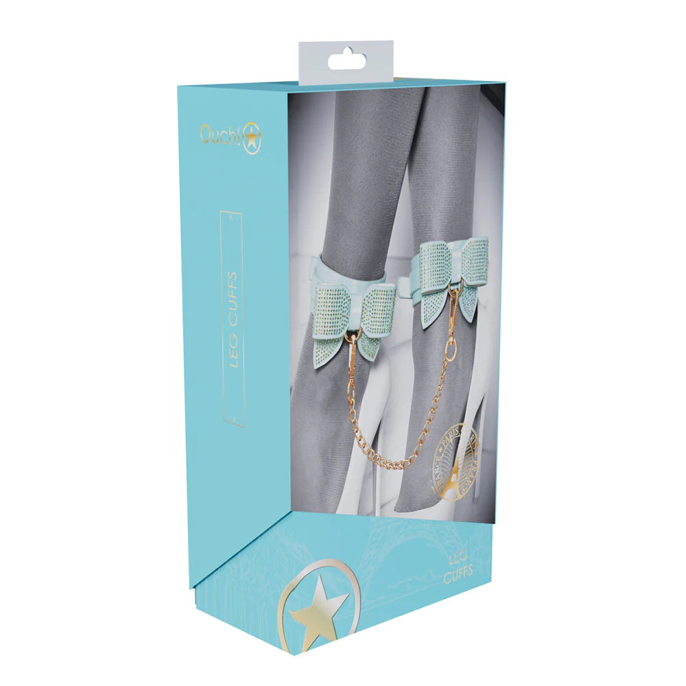 Ouch! International Paris Collection Leg Cuffs Blue by Shots America LLC