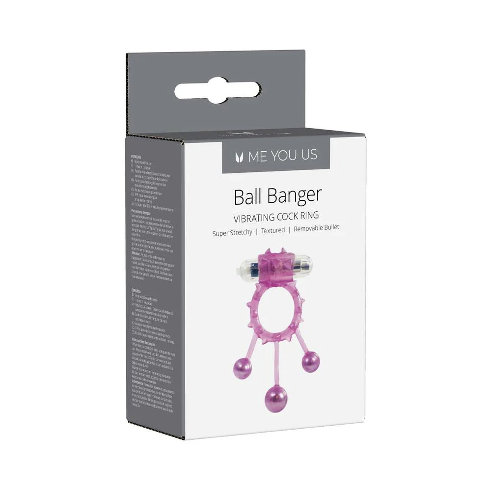 Me You Us Ball Banger Cock Ring Purple by Simply Pleasure Ltd