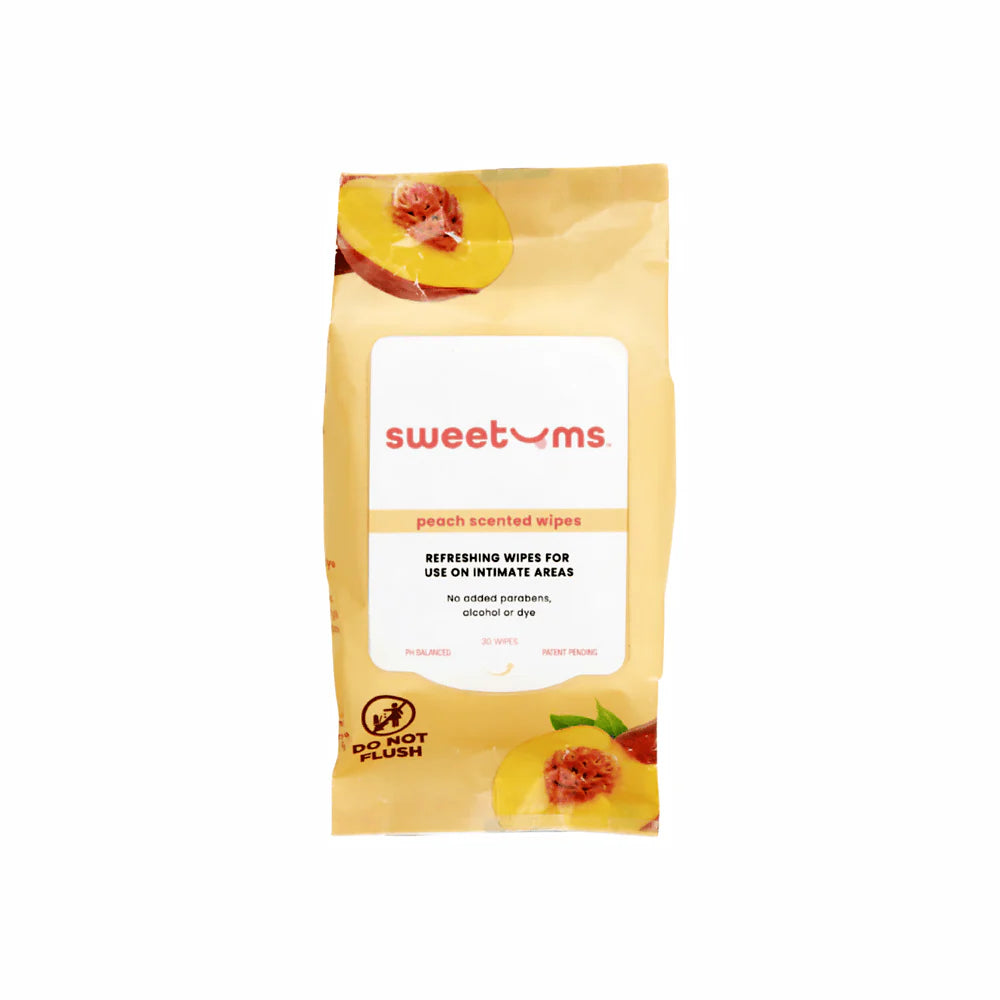 Sweetums Intimate Wipes Peach Scent (Unflavored) 30-Pack by Sweetums Inc