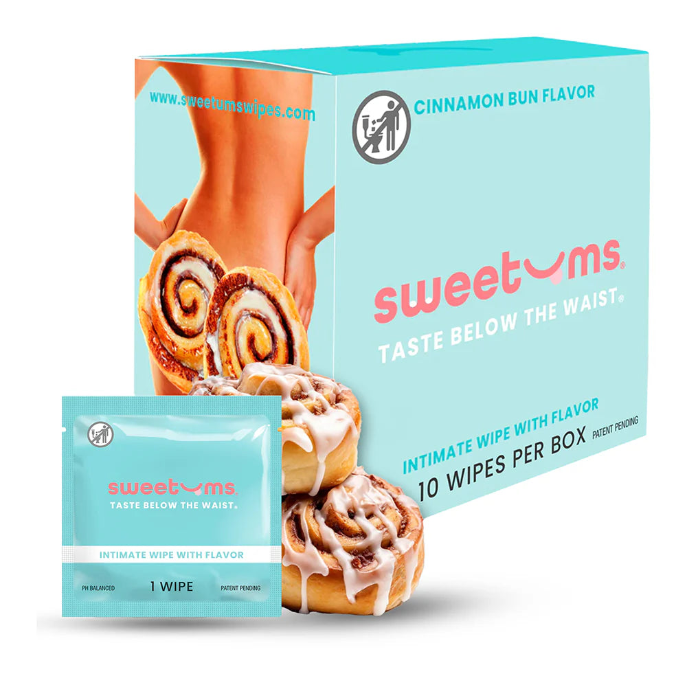 Sweetums Intimate Wipes Cinnamon Bun Flavor 10-Pack by Sweetums Inc