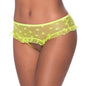 Magic Silk Sweetums Skirted Hipster with Open Crotch Panty Pina Colada S/M by Magic Silk