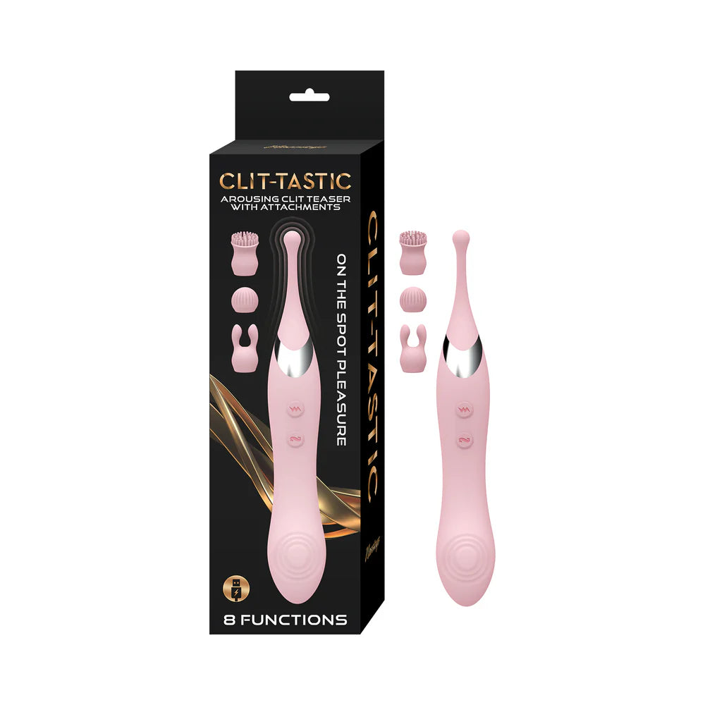 Clit-Tastic Arousing Clit Teaser with Attachments Pink by Nasstoys