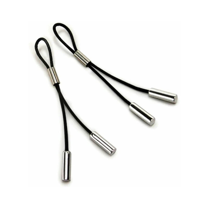 Crave Leather Nipple Tassels Black/Silver by Crave Innovations