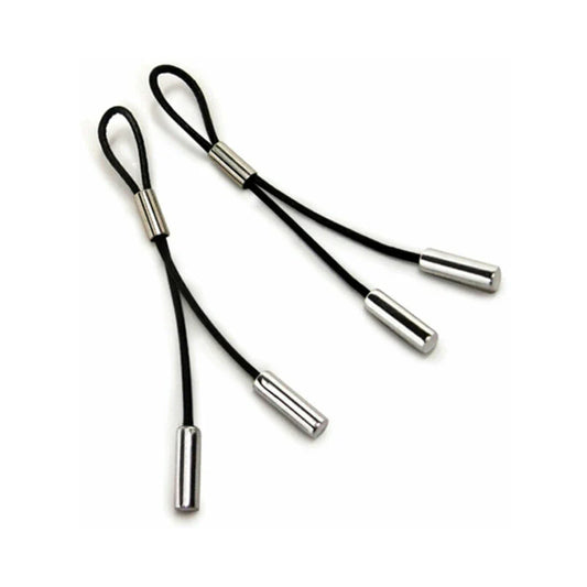 Crave Leather Nipple Tassels Black/Silver by Crave Innovations