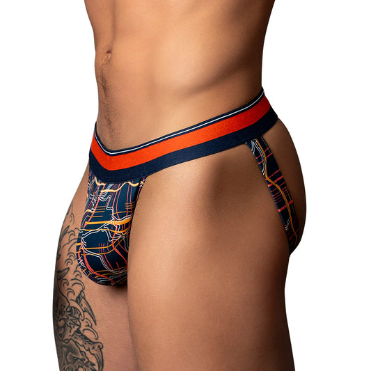 Male Power Soo Cumfy Jock Navy & Orange by Male Power