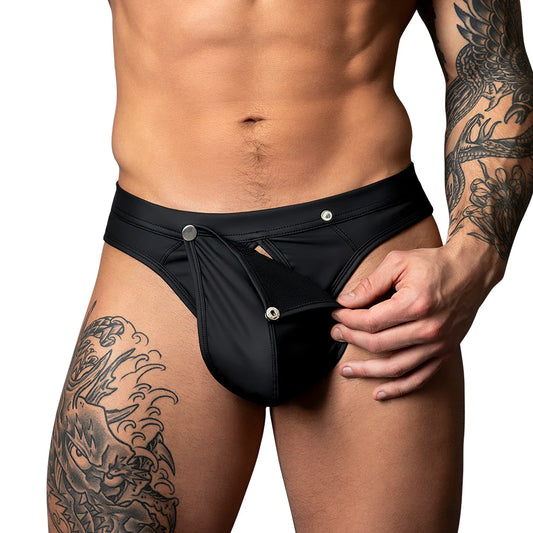 Male Power Oh Snap! Snap Off Jock Black by Male Power
