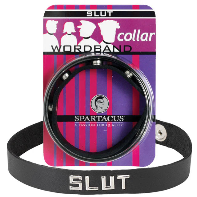 Small Leather Collar (Slut) by Spartacus