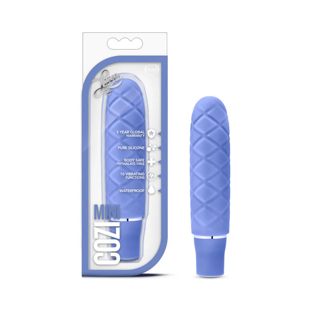 Luxe Cozi Mini Silicone Slimline Vibrator Periwinkle by Blush