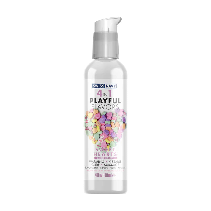 Swiss Navy 4 in 1 Playful Flavors Limited Edition Sweet Hearts 4 oz. by M.D. Science Lab