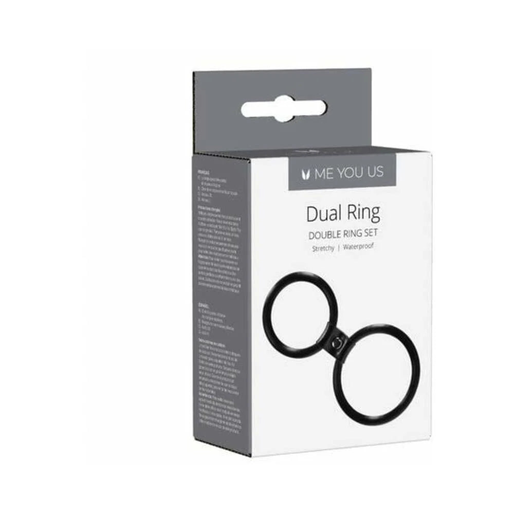 Me You Us Dual Ring Double Cockring Set Black by Simply Pleasure Ltd