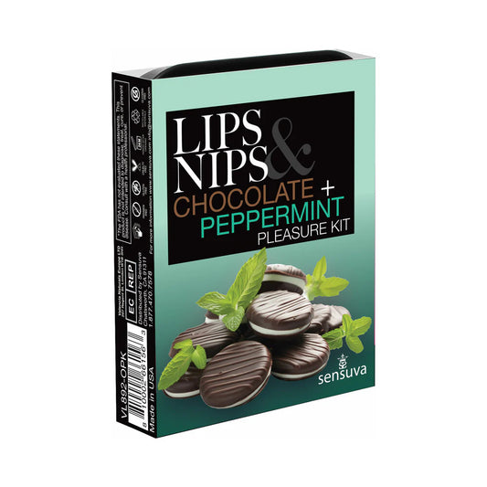 Sensuva Lips & Nips Pleasure Kit Chocolate Peppermint by Sensuva