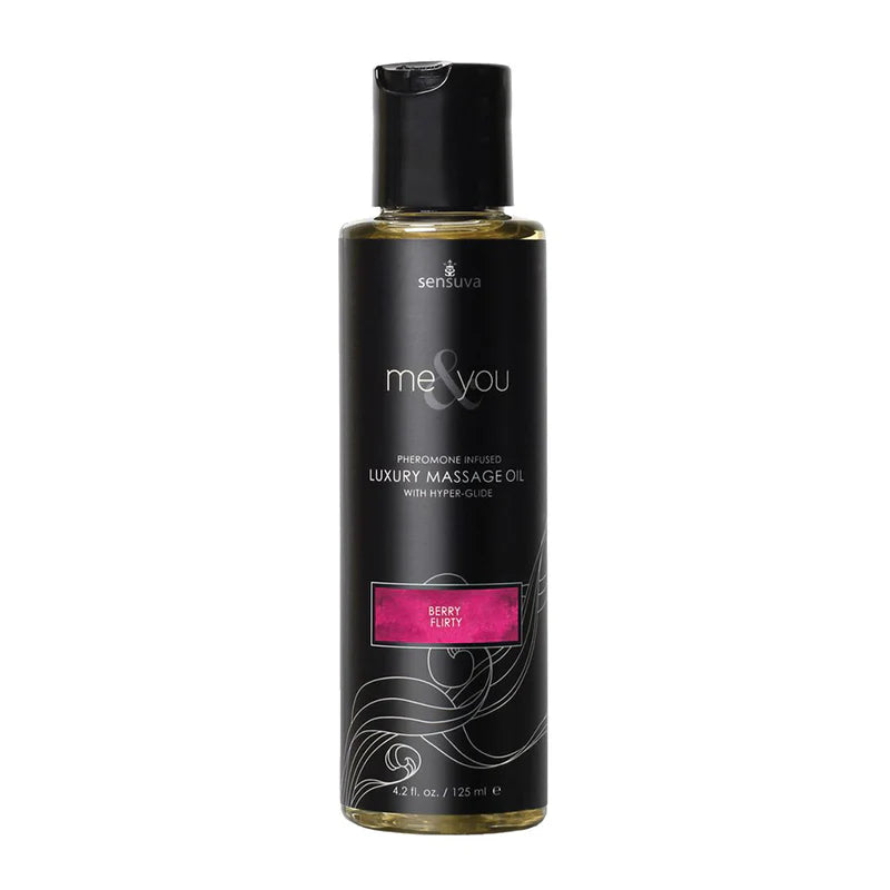 Sensuva Me & You Pheromone-Infused Luxury Massage Oil Berry Flirty 4.2 oz. by Sensuva