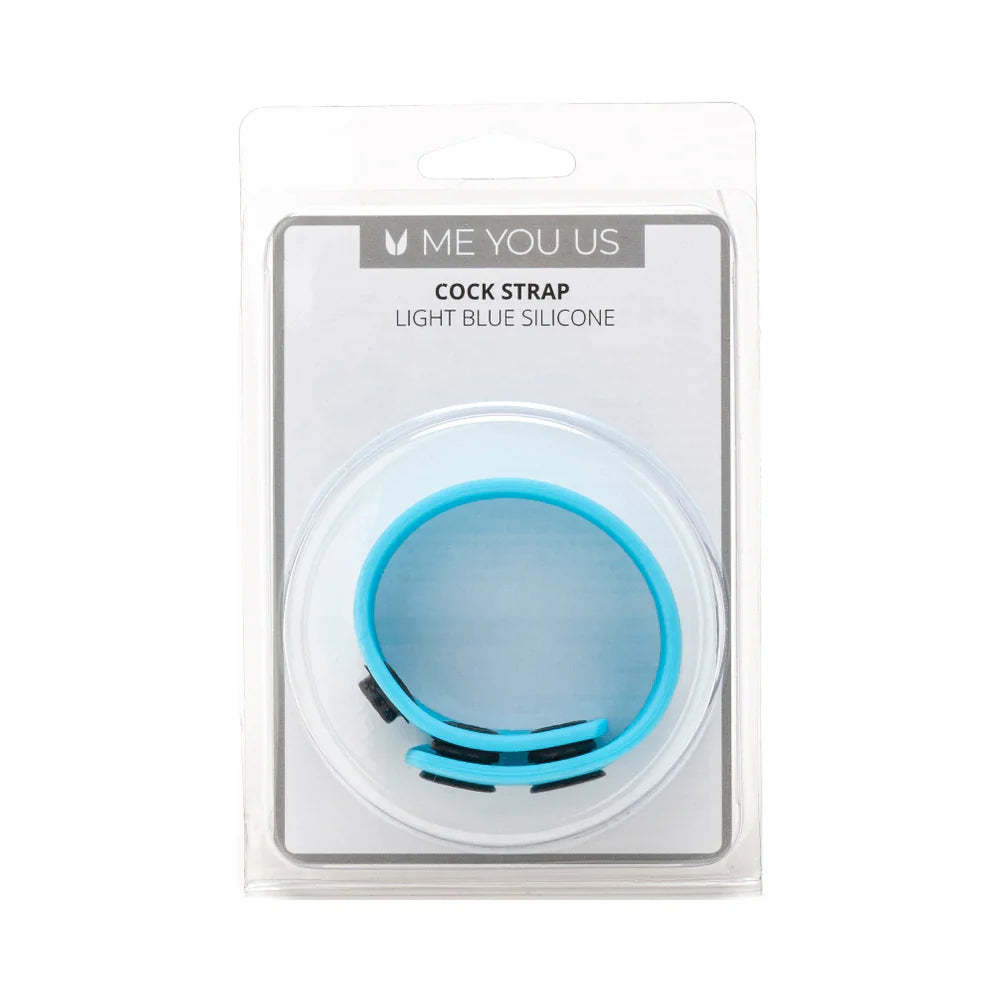 Me You Us Light Blue Silicone Cock Strap by Simply Pleasure Ltd