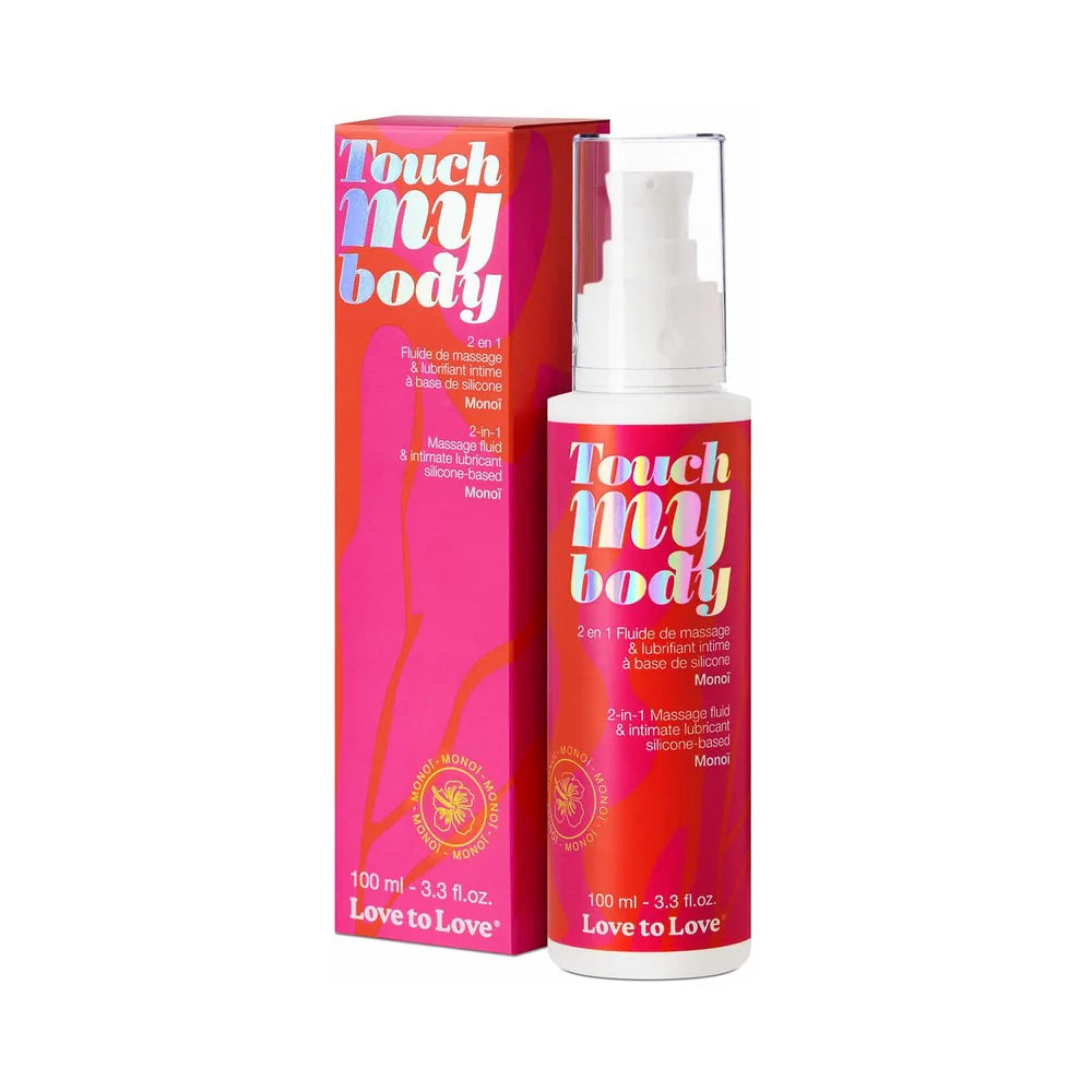 Love to Love Touch My Body 2-in-1 Massage Fluid & Intimate Lubricant Monoi 3.3 oz. by Lovely Planet USA