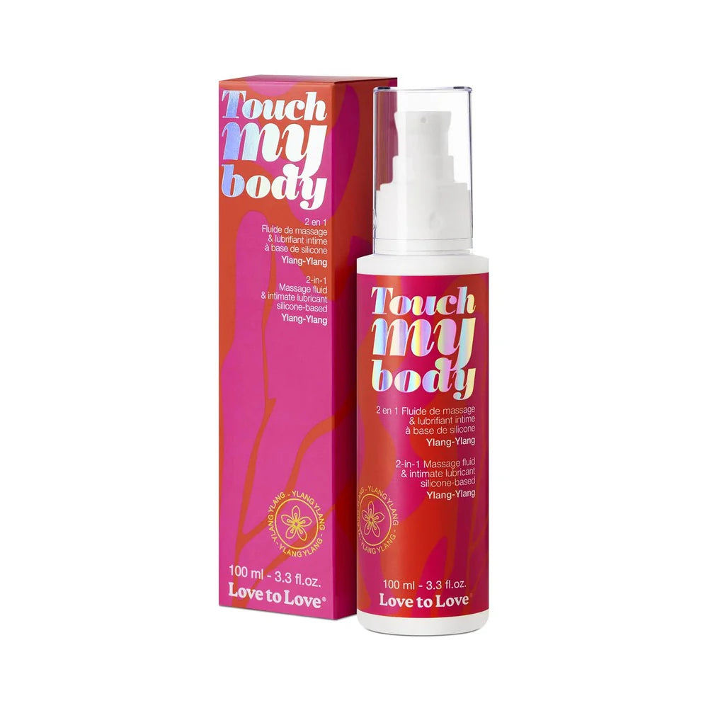 Love to Love Touch My Body 2-in-1 Massage Fluid & Intimate Lubricant Ylang-Ylang 3.3 oz. by Lovely Planet USA