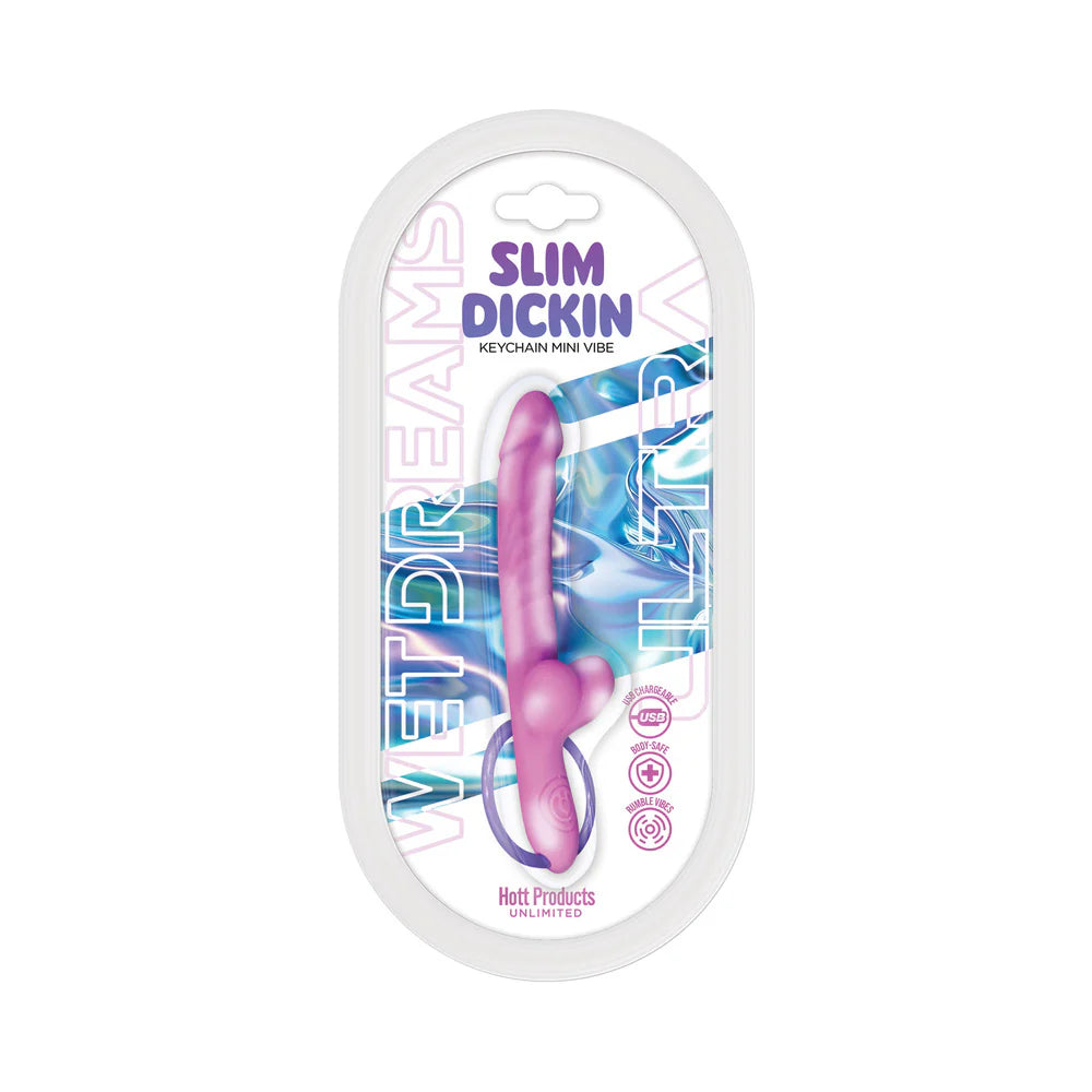 Wet Dreams Ultra Slim Dickin Keychain Mini Vibe Lavender by Hott Products Unlimited