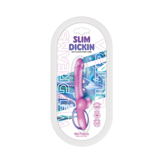 Wet Dreams Ultra Slim Dickin Keychain Mini Vibe Lavender by Hott Products Unlimited