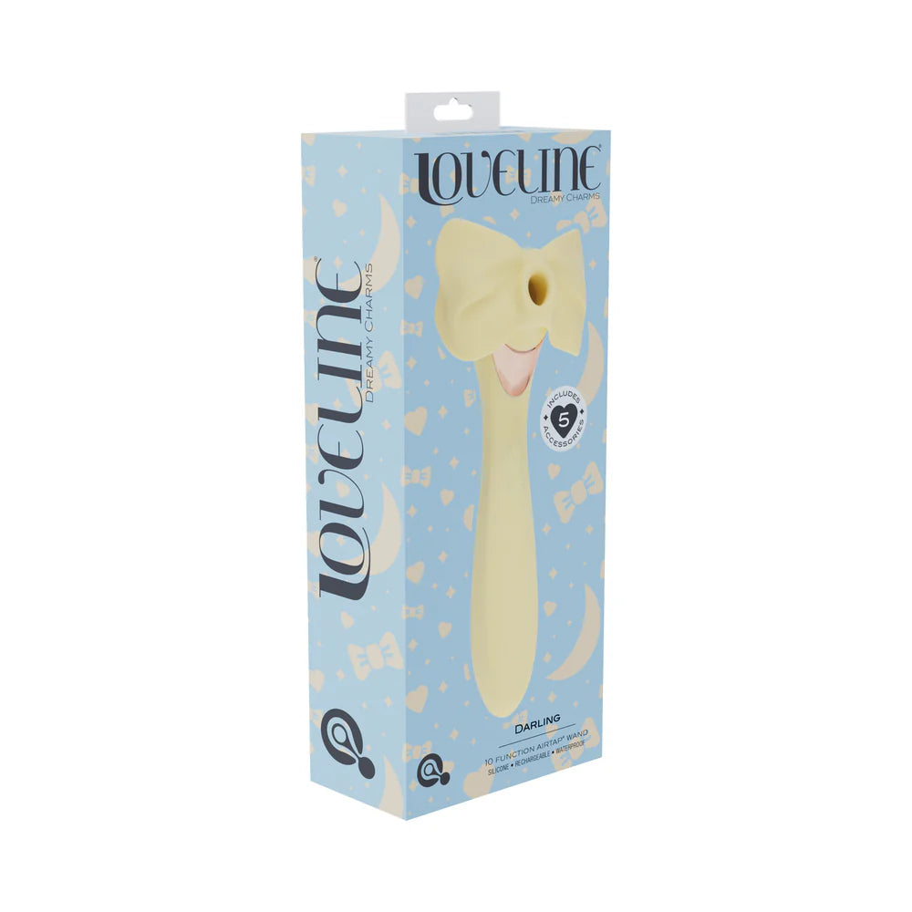 LoveLine Darling AirTapTech Rechargeable Vibrator Yellow by Shots America LLC