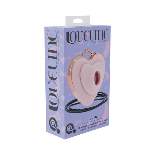 LoveLine Luvie AirTapTech Rechargeable Vibrator Waterproof Pink by Shots America LLC