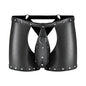 Male Power Fetish Poseidon Chap-Style Short Black L/XL by Male Power