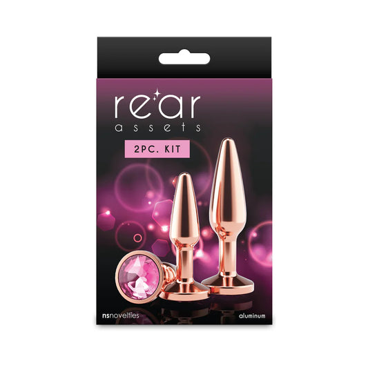 Rear Assets Tapered Trainer Plug Kit Rose Gold/Pink by New Sensations Novelties Inc.